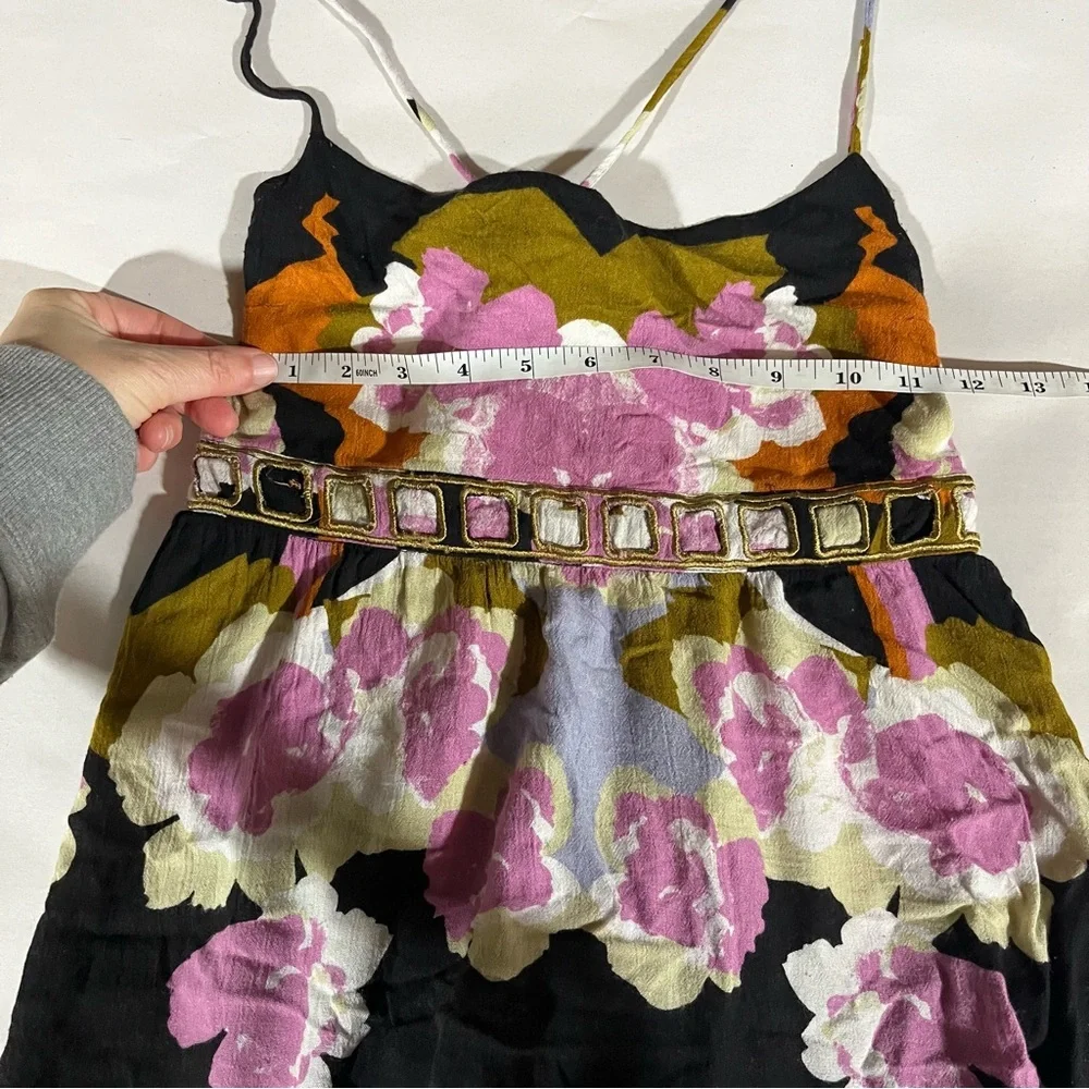 Free People Sweet Lucy Slip Dress Black Pink XS - Picture 12 of 16